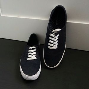 Navy Blue Canvas Shoes